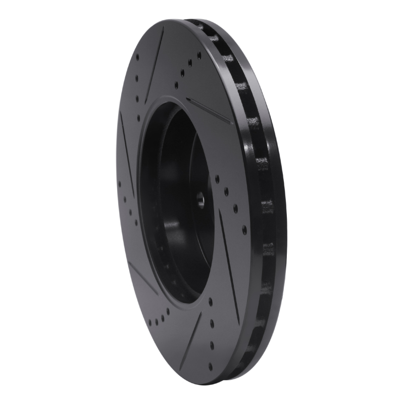 Picture of R1 03-09 Mercedes-Benz E350 Front Right Drilled & Slotted Black Brake Rotor