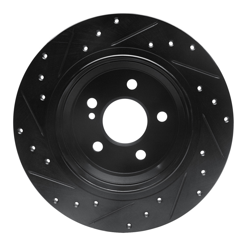 Picture of R1 03-16 Mercedes-Benz E280 (Canada) Rear Right Drilled & Slotted Black Brake Rotor