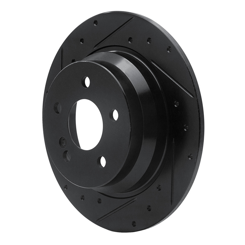 Picture of R1 03-16 Mercedes-Benz E280 (Canada) Rear Left Drilled & Slotted Black Brake Rotor