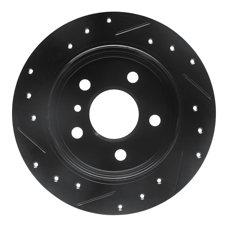 Picture of R1 06-11 Mercedes-Benz B200 Rear Right Drilled & Slotted Black Brake Rotor