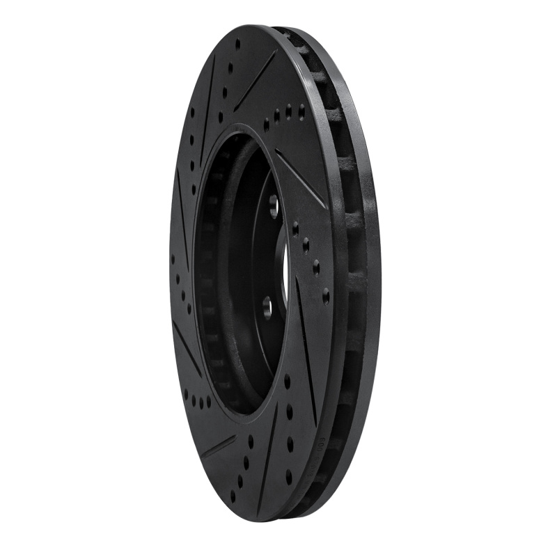 Picture of R1 06-11 Mercedes-Benz B200 Front Right Drilled & Slotted Black Brake Rotor