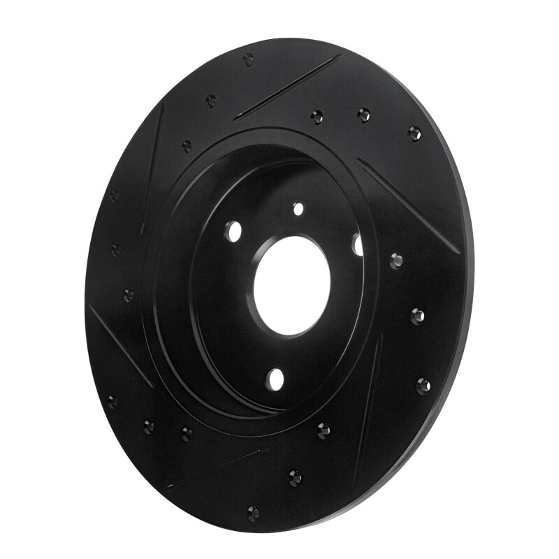 Picture of R1 05-16 Smart Fortwo Front Right Drilled & Slotted Black Brake Rotor