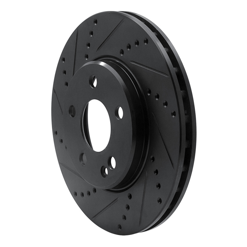 Picture of R1 06-11 Mercedes-Benz B200 Front Left Drilled & Slotted Black Brake Rotor