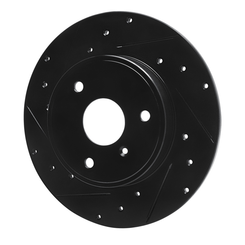 Picture of R1 05-16 Smart Fortwo Front Left Drilled & Slotted Black Brake Rotor