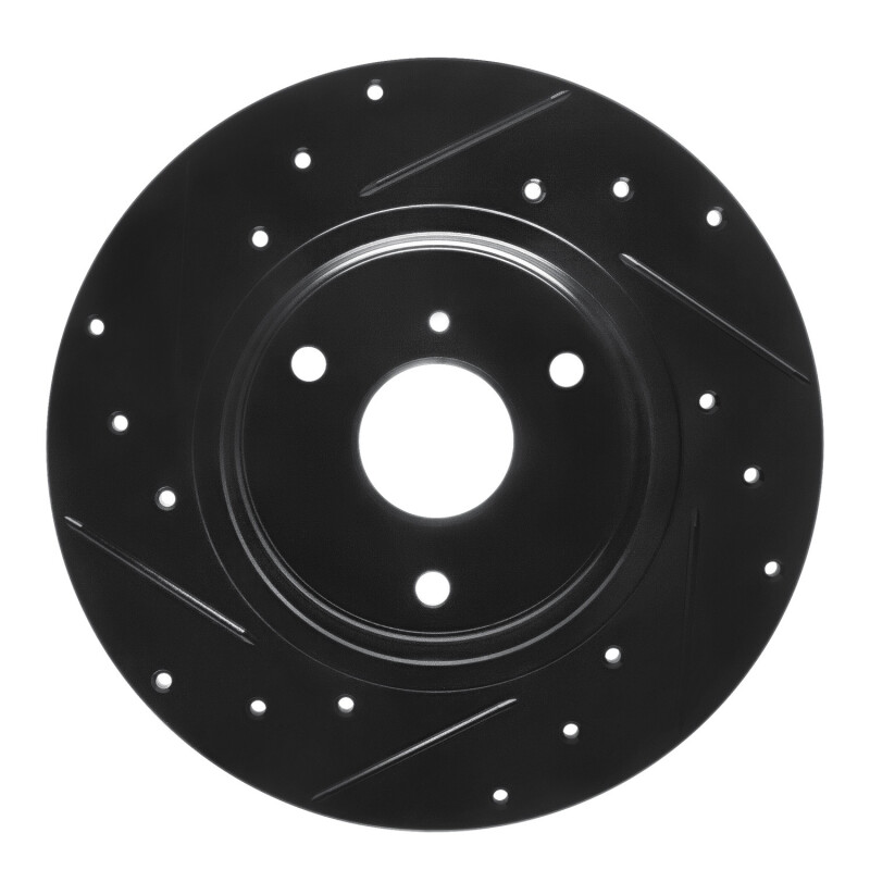 Picture of R1 05-16 Smart Fortwo Front Right Drilled & Slotted Black Brake Rotor