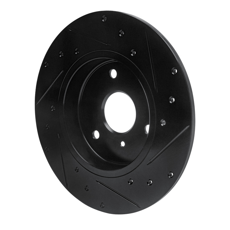 Picture of R1 05-16 Smart Fortwo Front Left Drilled & Slotted Black Brake Rotor
