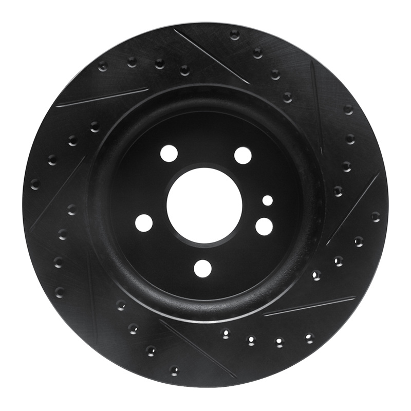 Picture of R1 98-05 Mercedes-Benz ML320 Front Left Drilled & Slotted Black Brake Rotor