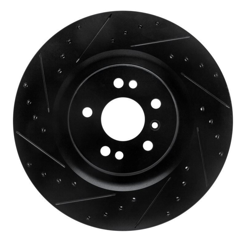 Picture of R1 06-12 Mercedes-Benz GL350 Front Left Drilled & Slotted Black Brake Rotor