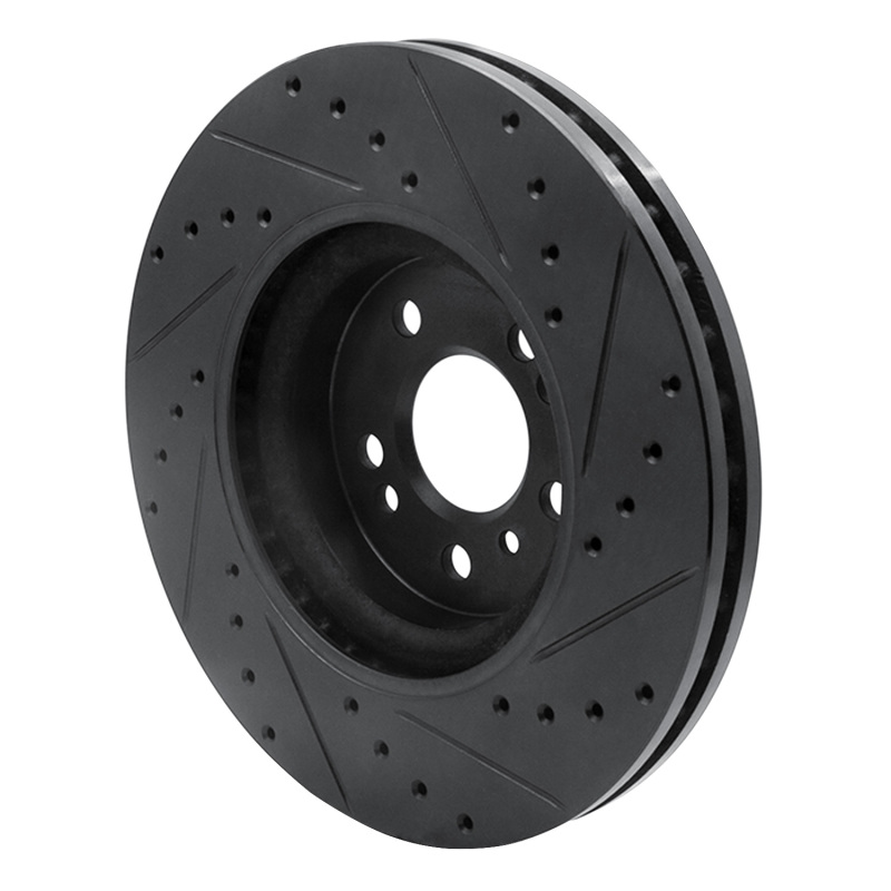 Picture of R1 06-12 Mercedes-Benz ML350 Front Left Drilled & Slotted Black Brake Rotor