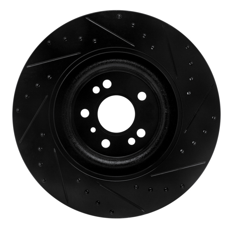 Picture of R1 06-12 Mercedes-Benz GL350 Front Left Drilled & Slotted Black Brake Rotor
