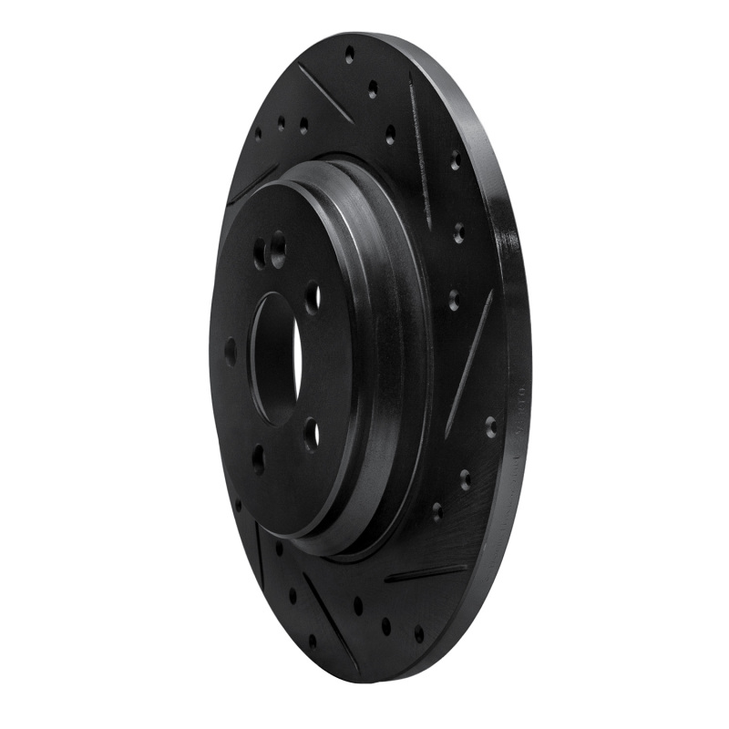Picture of R1 00-05 Mercedes-Benz ML500 (USA/Canada) Rear Right Drilled & Slotted Black Brake Rotor