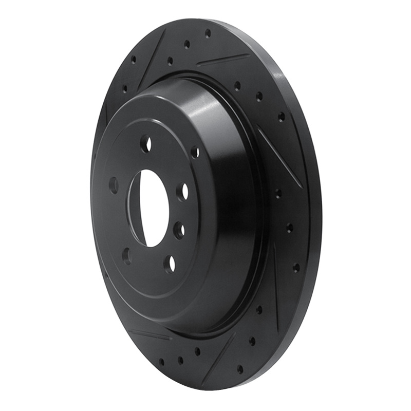Picture of R1 06-12 Mercedes-Benz R320 Rear Left Drilled & Slotted Black Brake Rotor