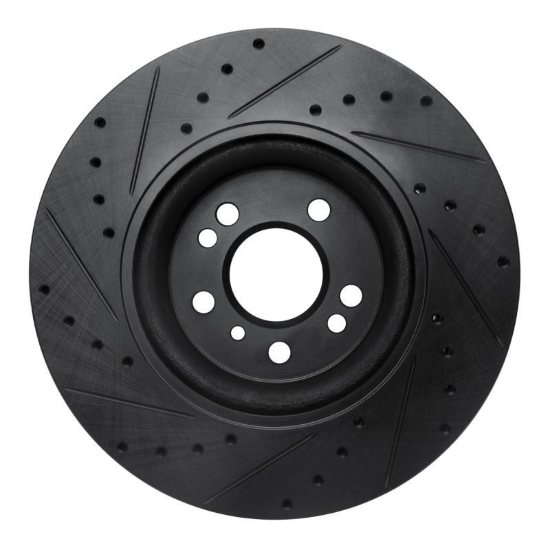 Picture of R1 06-12 Mercedes-Benz ML500 (USA/Canada) Front Right Drilled & Slotted Black Brake Rotor