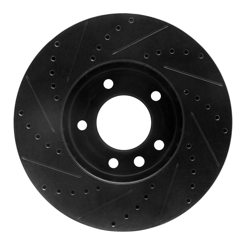 Picture of R1 08-18 Mercedes-Benz G500 (USA/Canada) Front Right Drilled & Slotted Black Brake Rotor