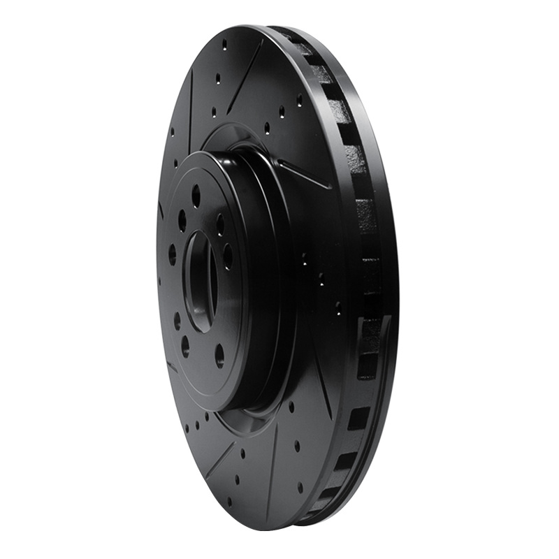 Picture of R1 12-18 Mercedes-Benz ML350 Front Left Drilled & Slotted Black Brake Rotor