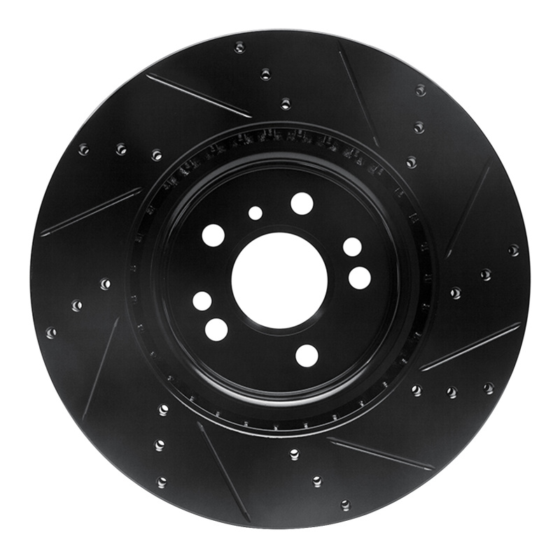 Picture of R1 12-18 Mercedes-Benz ML350 Front Left Drilled & Slotted Black Brake Rotor