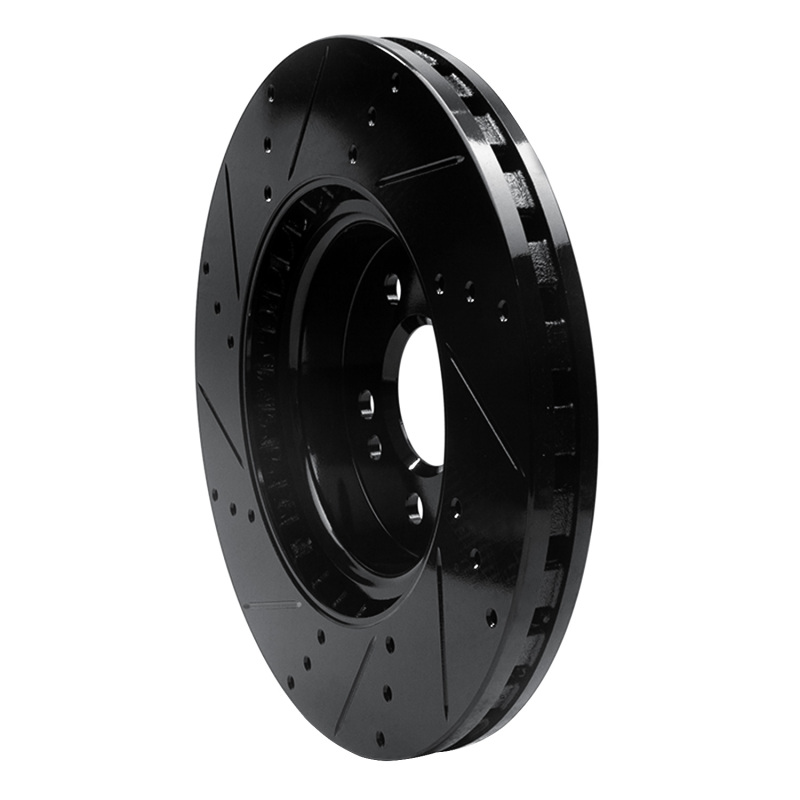 Picture of R1 12-18 Mercedes-Benz ML350 Front Right Drilled & Slotted Black Brake Rotor