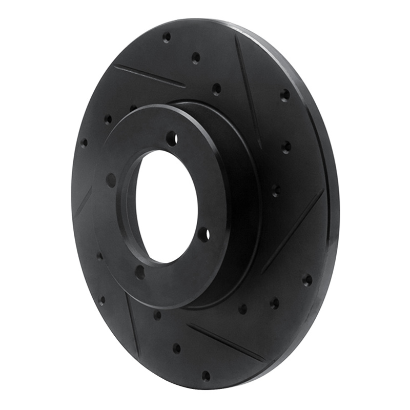 Picture of R1 74-78 Nissan 260Z Front Right Drilled & Slotted Black Brake Rotor