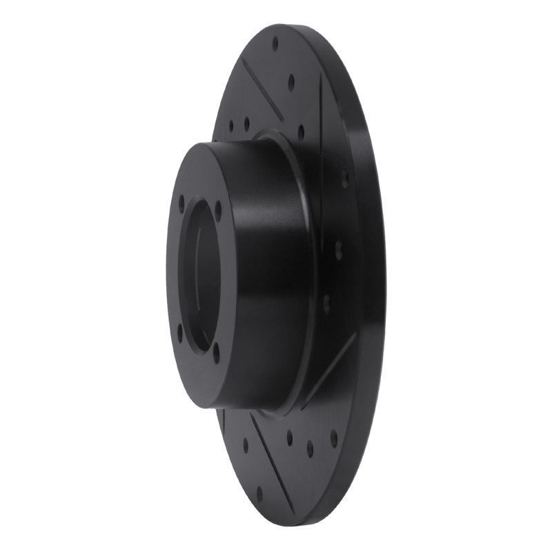 Picture of R1 70-73 Nissan 240Z Front Right Drilled & Slotted Black Brake Rotor