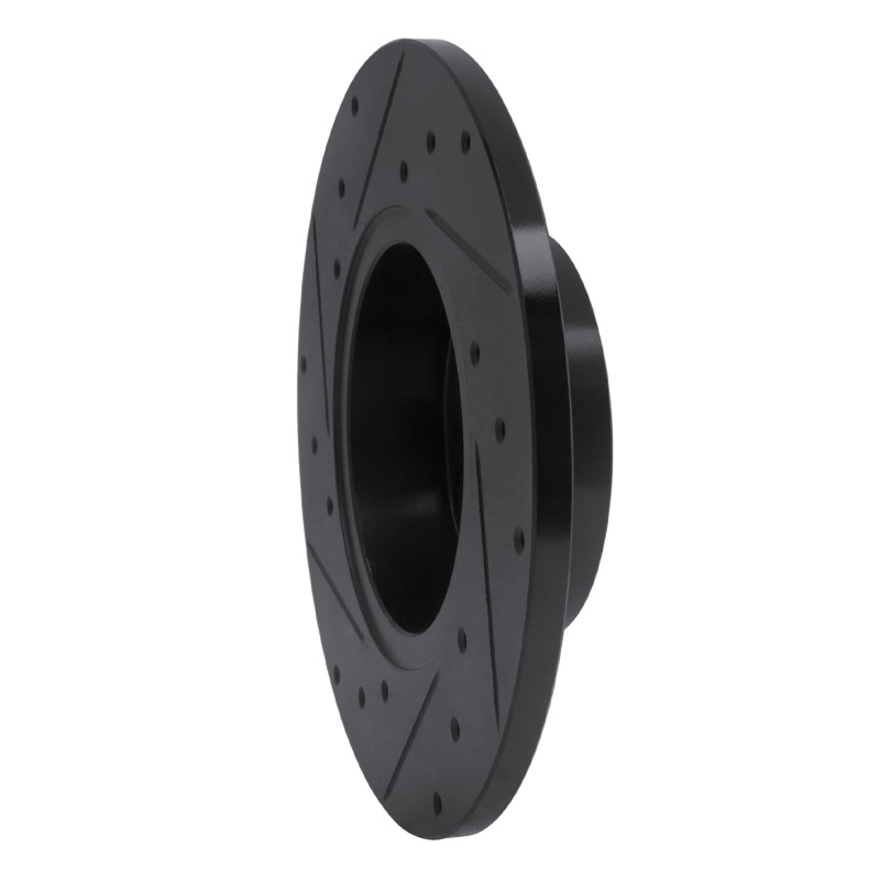 Picture of R1 70-73 Nissan 240Z Front Right Drilled & Slotted Black Brake Rotor