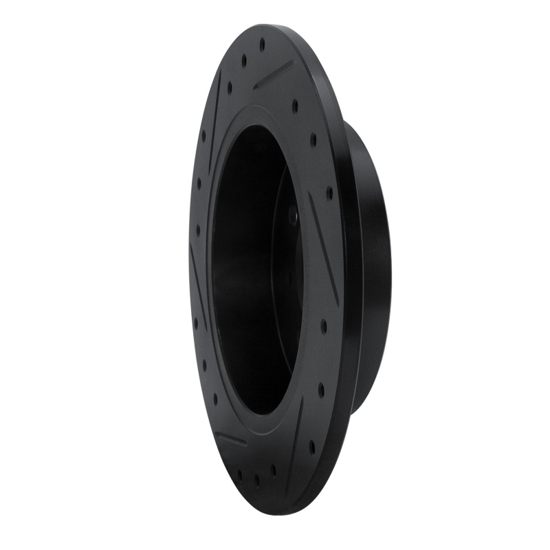 Picture of R1 91-94 Nissan Sentra Rear Right Drilled & Slotted Black Brake Rotor