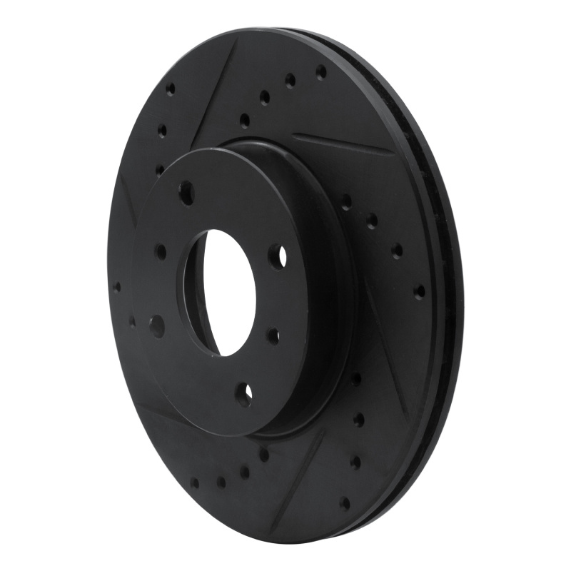 Picture of R1 93-06 Infiniti G20 Front Left Drilled & Slotted Black Brake Rotor