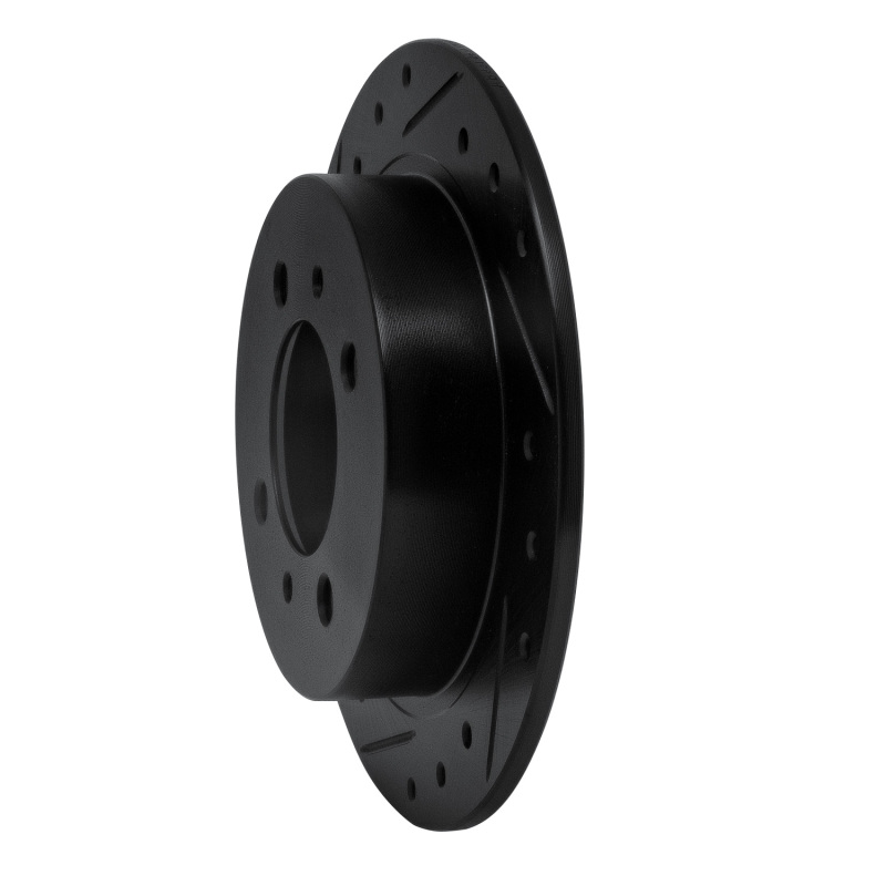 Picture of R1 91-06 Nissan NX Rear Left Drilled & Slotted Black Brake Rotor