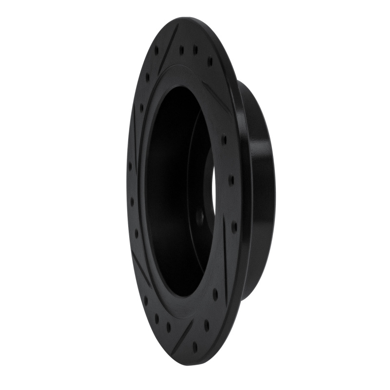 Picture of R1 91-06 Nissan NX Rear Right Drilled & Slotted Black Brake Rotor