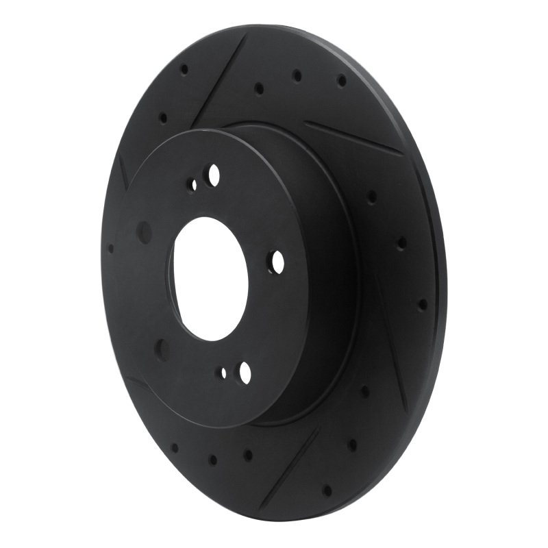Picture of R1 94-04 Infiniti I30 Rear Left Drilled & Slotted Black Brake Rotor