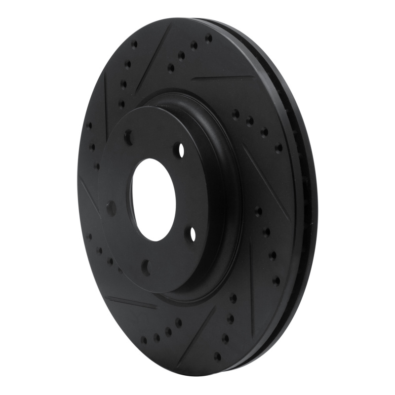 Picture of R1 02-06 Infiniti I35 Front Left Drilled & Slotted Black Brake Rotor