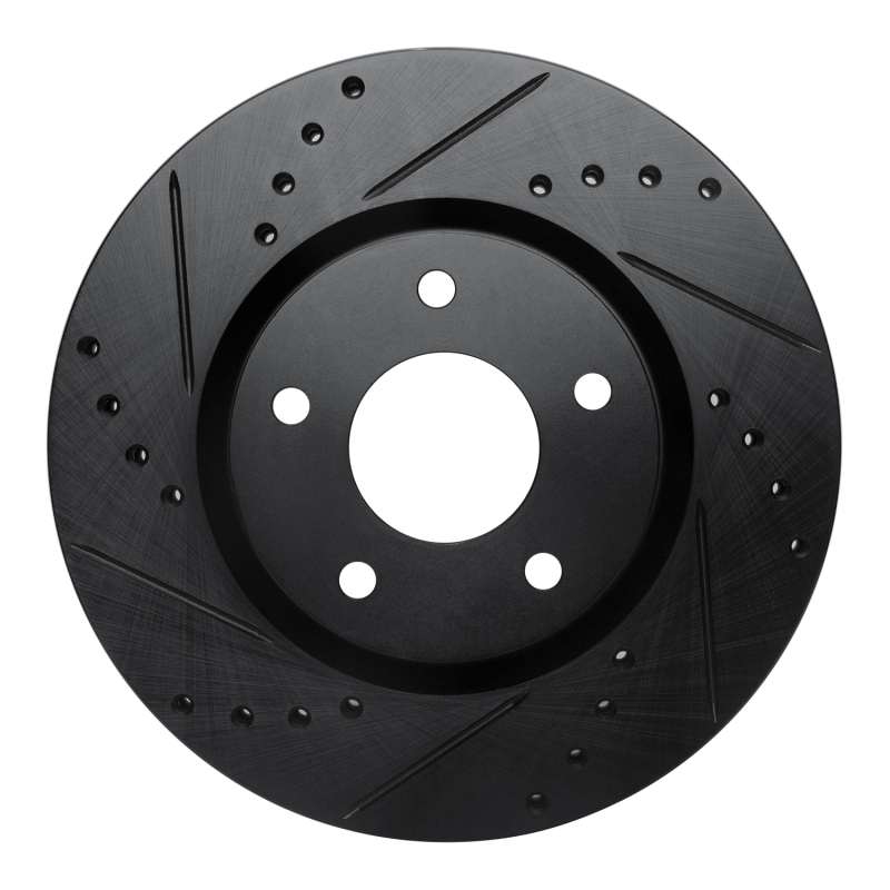 Picture of R1 13-25 Nissan Altima Front Left Drilled & Slotted Black Brake Rotor