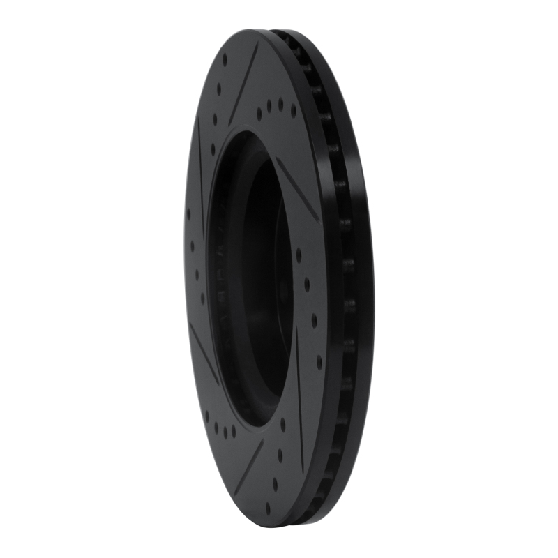 Picture of R1 13-25 Nissan Altima Front Right Drilled & Slotted Black Brake Rotor