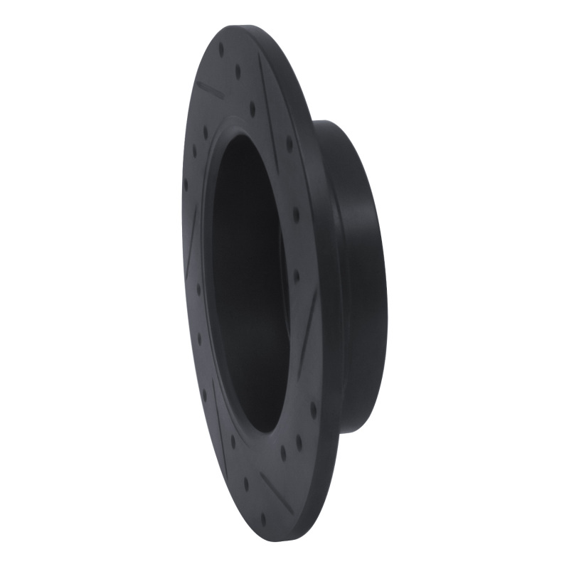 Picture of R1 88-93 Dodge 2000 GTX Rear Left Drilled & Slotted Black Brake Rotor