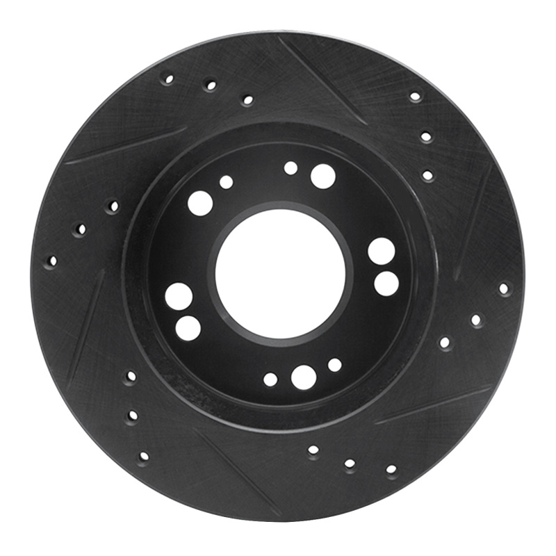 Picture of R1 90-05 Chrysler SEBRING Front Left Drilled & Slotted Black Brake Rotor