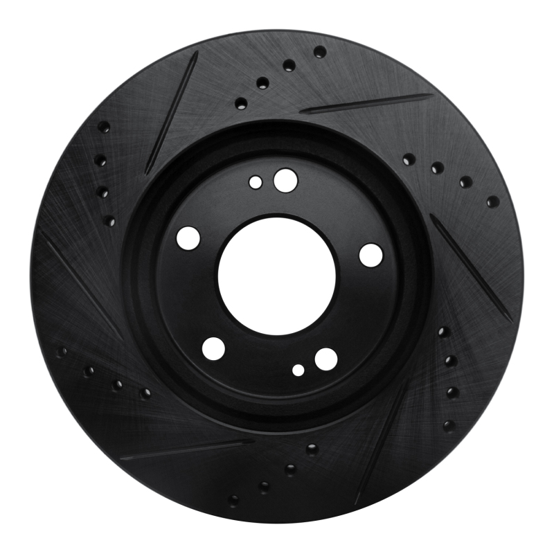 Picture of R1 00-24 Chrysler SEBRING Front Right Drilled & Slotted Black Brake Rotor