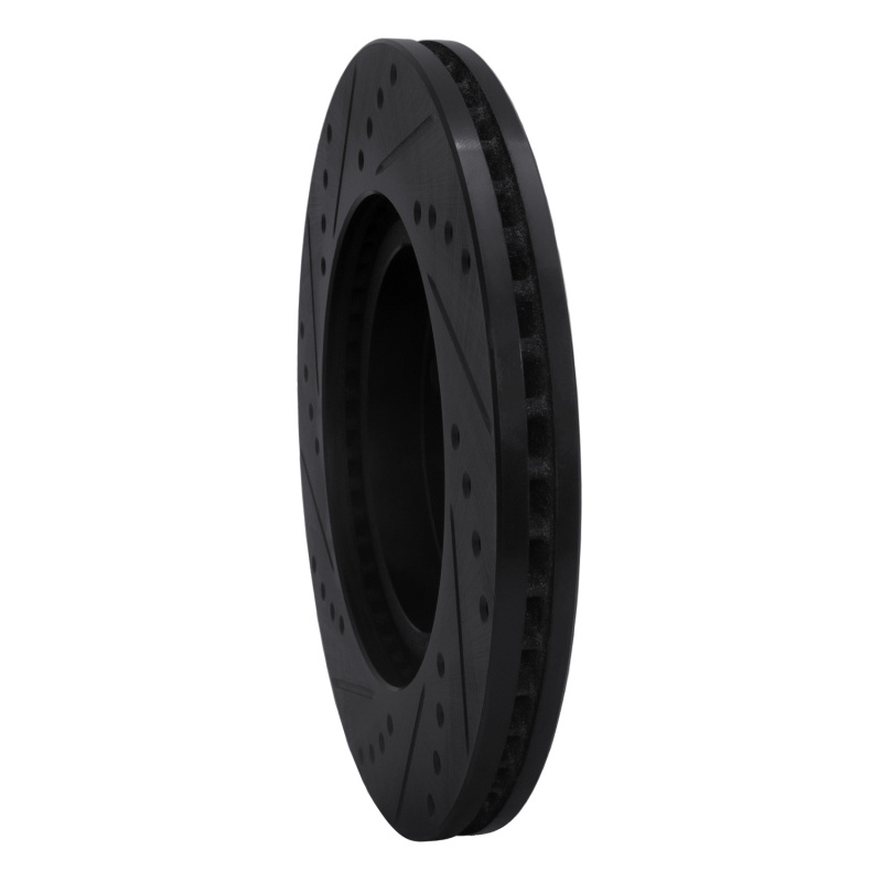 Picture of R1 04-12 Mitsubishi Eclipse Front Right Drilled & Slotted Black Brake Rotor
