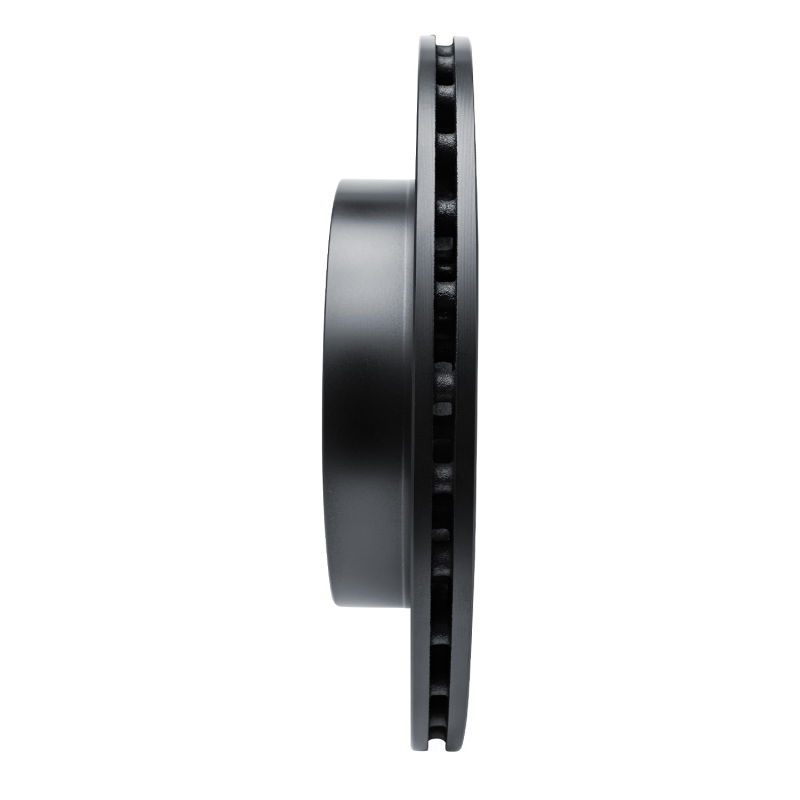 Picture of R1 08-15 Mitsubishi Lancer Rear Left Drilled & Slotted Black Brake Rotor