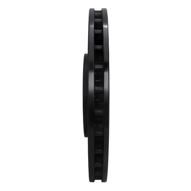 Picture of R1 08-15 Mitsubishi Lancer Front Left Drilled & Slotted Black Brake Rotor