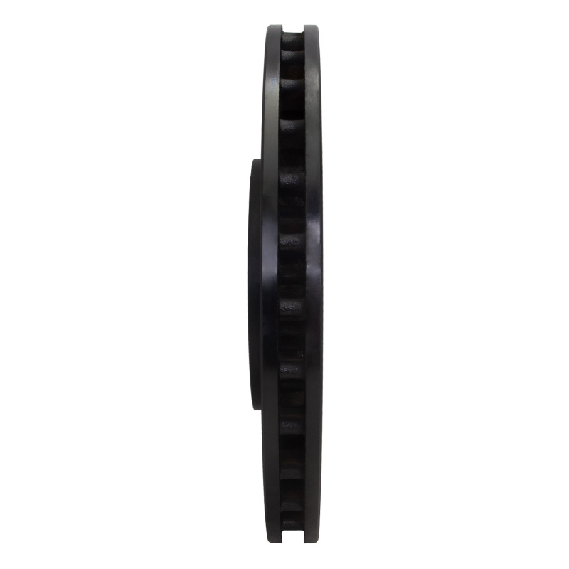 Picture of R1 08-15 Mitsubishi Lancer Front Right Drilled & Slotted Black Brake Rotor