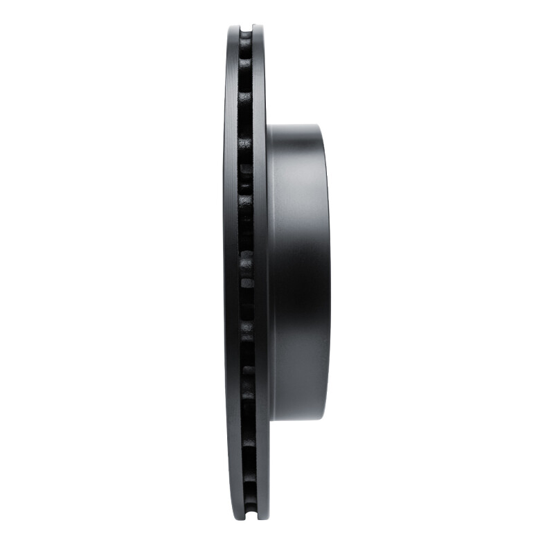 Picture of R1 08-15 Mitsubishi Lancer Rear Right Drilled & Slotted Black Brake Rotor