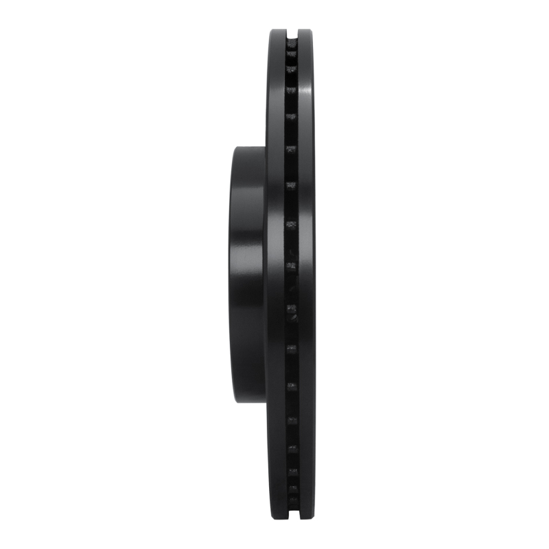 Picture of R1 09-15 Mitsubishi Lancer Front Right Drilled & Slotted Black Brake Rotor