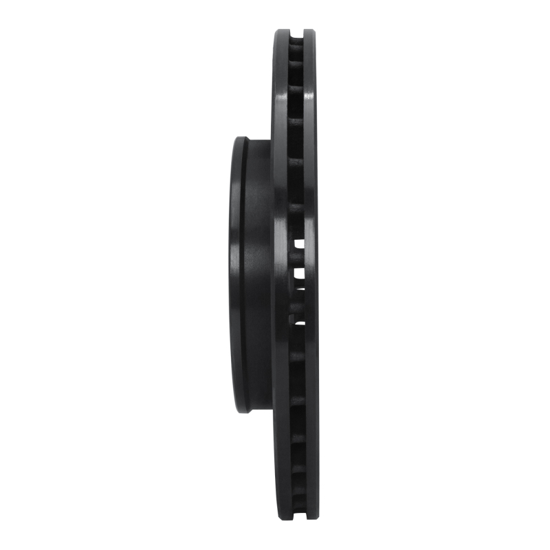 Picture of R1 84-87 Audi 4000 Quattro Front Left Drilled & Slotted Black Brake Rotor