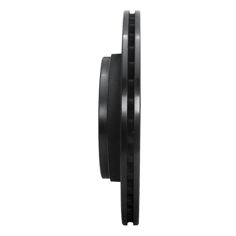 Picture of R1 85-91 Audi 200 Quattro Rear Right Drilled & Slotted Black Brake Rotor