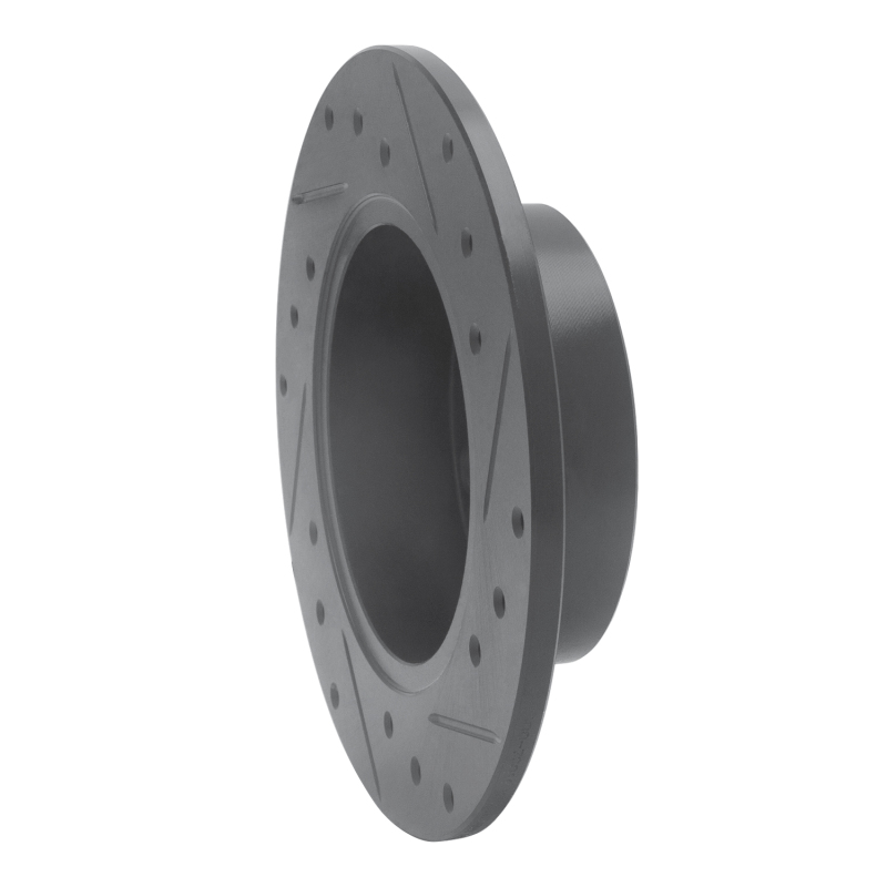 Picture of R1 98-01 Audi A6 Quattro Rear Left Drilled & Slotted Black Brake Rotor