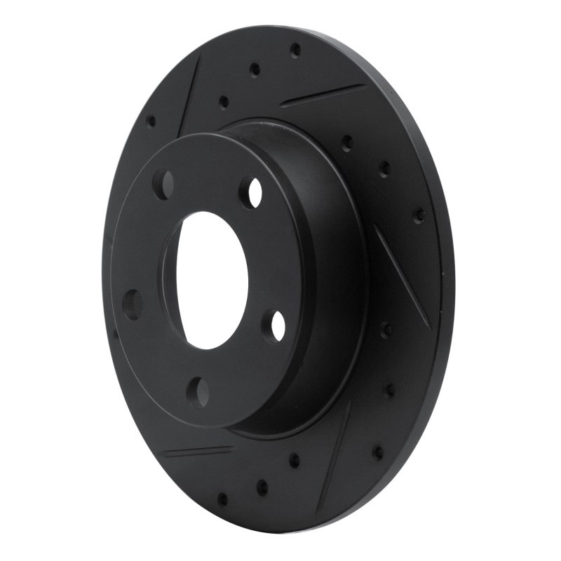 Picture of R1 99-05 Audi Allroad Rear Left Drilled & Slotted Black Brake Rotor