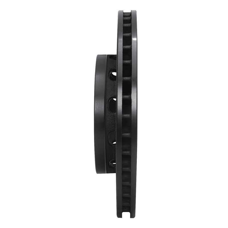 Picture of R1 00-02 Audi S4 Rear Right Drilled & Slotted Black Brake Rotor