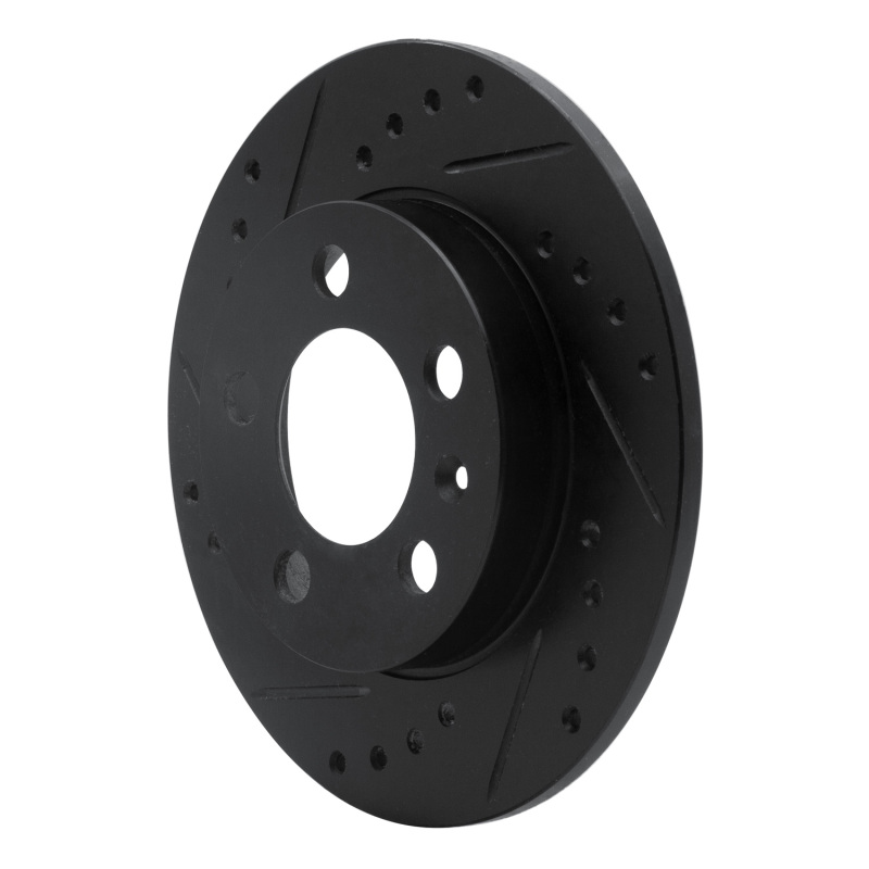 Picture of R1 01-06 Audi TT Quattro Rear Left Drilled & Slotted Black Brake Rotor