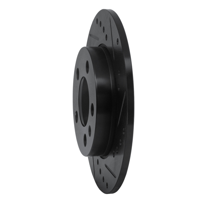 Picture of R1 01-06 Audi TT Quattro Rear Right Drilled & Slotted Black Brake Rotor