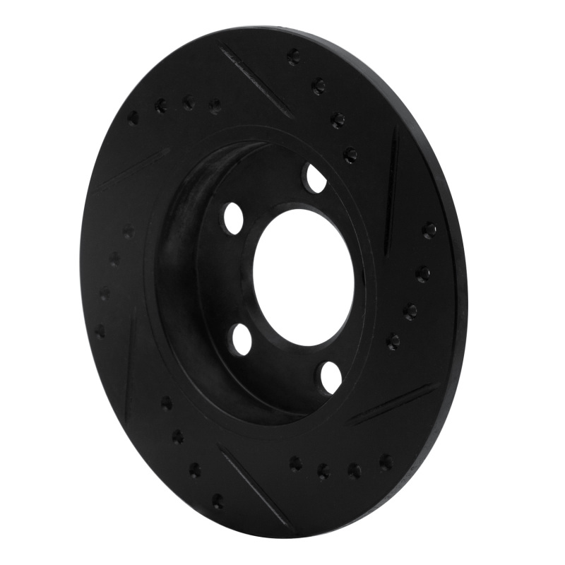 Picture of R1 01-06 Audi TT Quattro Rear Left Drilled & Slotted Black Brake Rotor