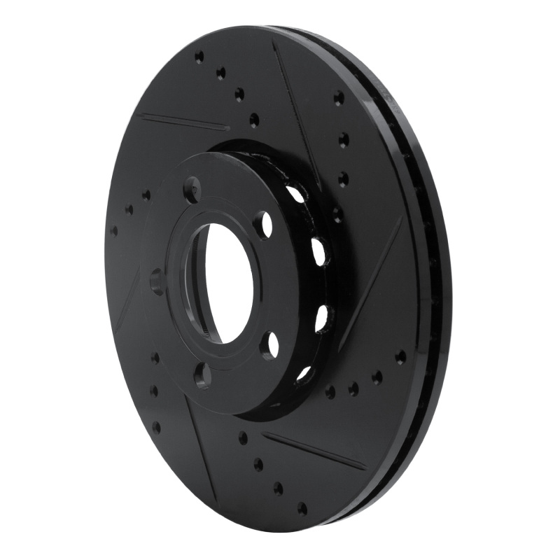 Picture of R1 92-08 Audi A4 (USA/Canada) Front Right Drilled & Slotted Black Brake Rotor